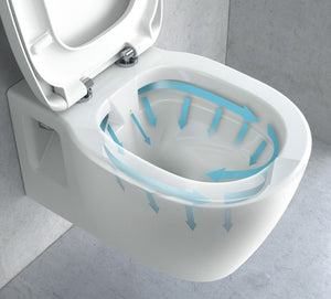 Set Wc Vaso + Bidet Carter Bianco Sospeso