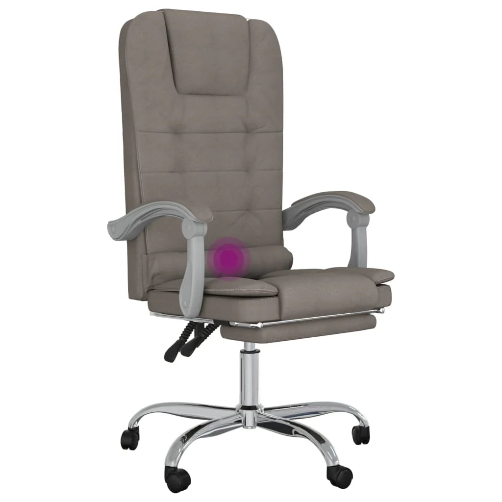 Poltrona reclinabile da ufficio per massaggio per uso al computer studio tessuto color tortora 02_0025421