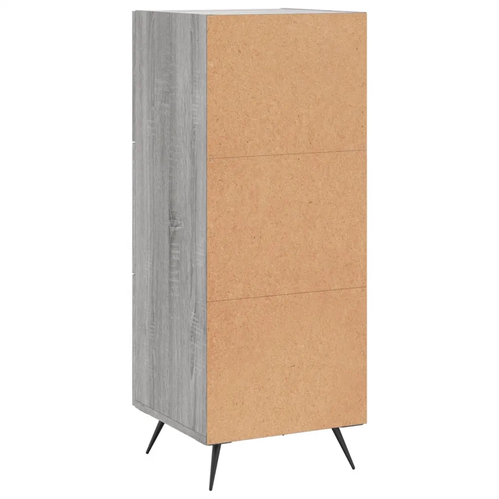 Credenza | Madia | Buffet da pranzo | Armadio da pranzo Grigio Sonoma 34,5x34x90 cm in Legno Multistrato