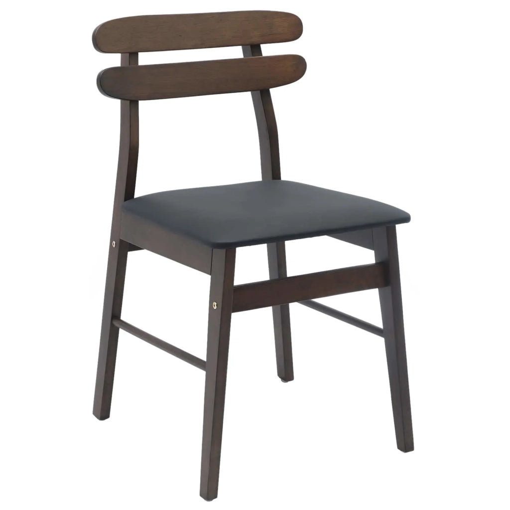 Sedia da pranzo 2 pcs Marrone chiaro e nero