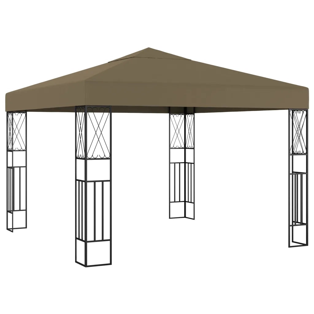 Gazebo con Luci a Stringa LED 3x3 m in Tessuto Grigio Talpa cod mxl 66142