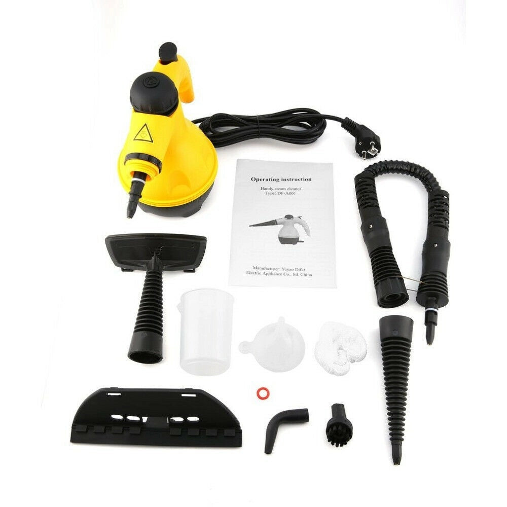 Trade Shop - Pulitore A Vapore Elettrico Portatile Multiuso 1000 Watt 350ml 50°c Accessori -