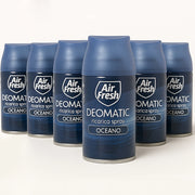 AIR FRESH Deomatic Set 6 x 250 ml Ricarica Spray Profumatore per Ambiente Oceano