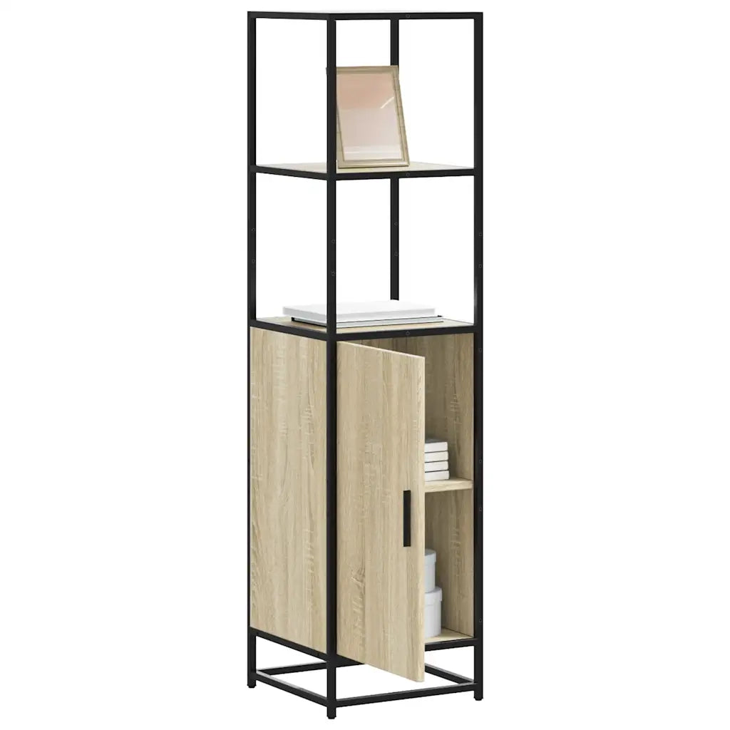 Credenza Rovere Sonoma 35,5x35x139 cm Legno Multistrato Metallo 849045