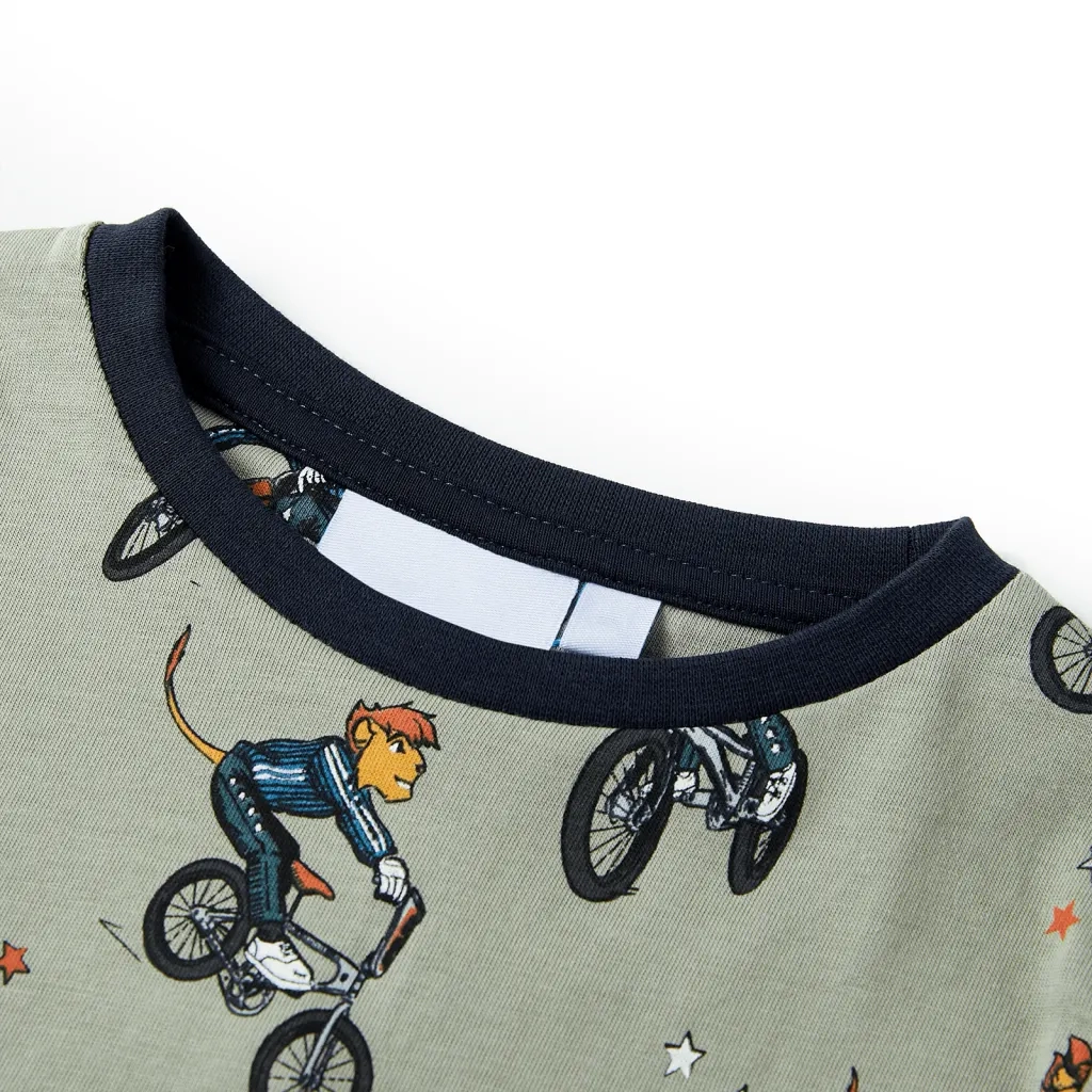 Pigiama da Bambino a Maniche Corte Cachi Chiaro 92 CFW8175831
