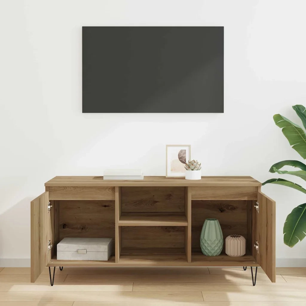 Mobile TV | Armadietto TV | Mobile Porta TV Rovere artigianale 104 x 35 x 50 cm Legno multistrato