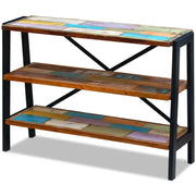 Credenza con 3 Ripiani-Buffet-Armadio da cucina in Legno Massello Anticato