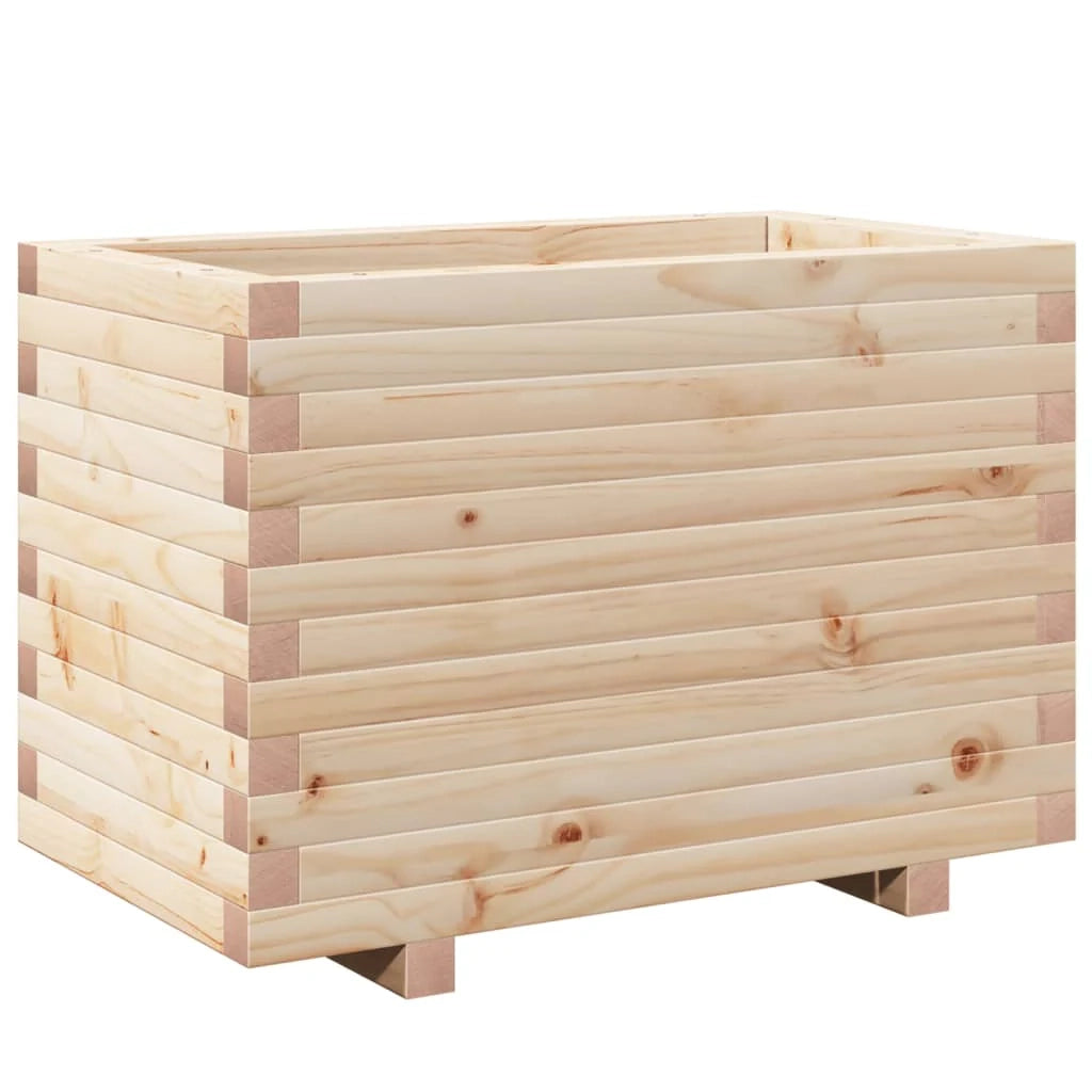 Fioriera rialzata per piante fiori patio giardino 70 x 40 x 49,5 cm legno di pino massiccio marrone 02_0037787