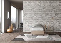 Letto Singolo Sommier 80x210 cm con Rete e Contenitore Azelia Tortora