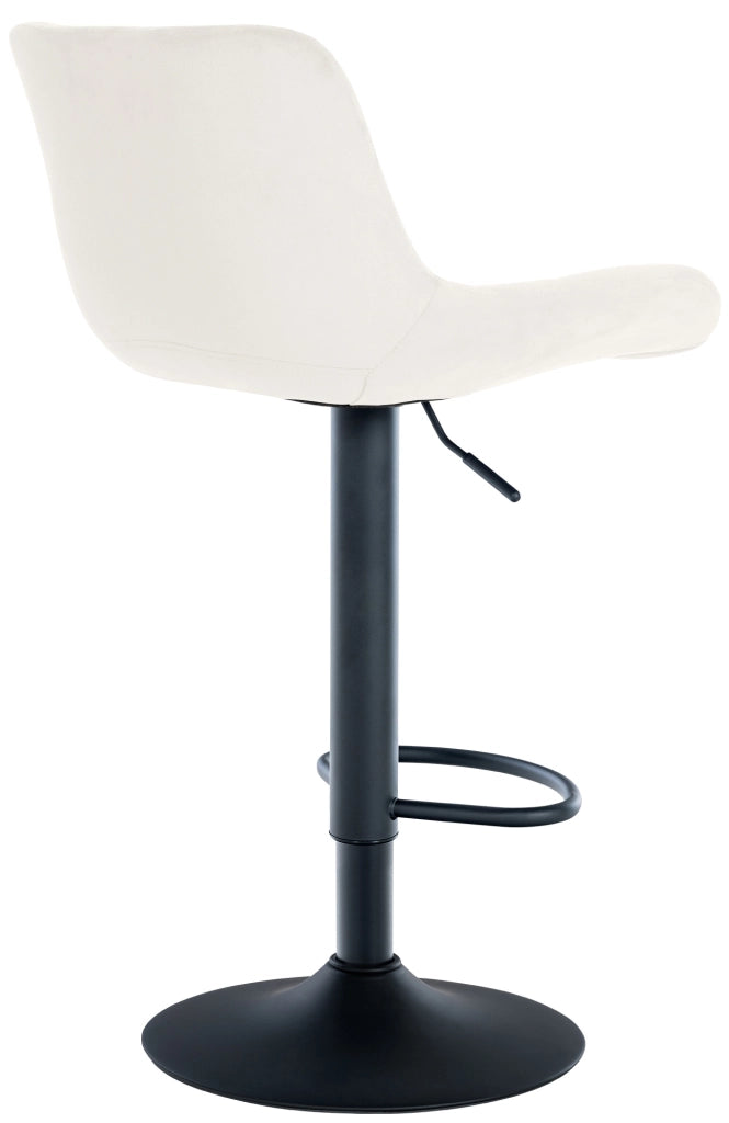Set di 2 sgabelli da bar Tover crema,Velluto