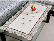 Tela da tavola in satin - Impermeabile - 57x117 cm - Quadrata - Stile rurale francese - Coperta da tavola riciclabile