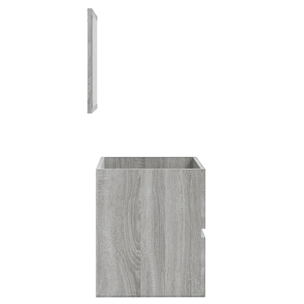 Mobile da Bagno con Specchio Grigio Sonoma in Legno Multistrato cod mxl 23768