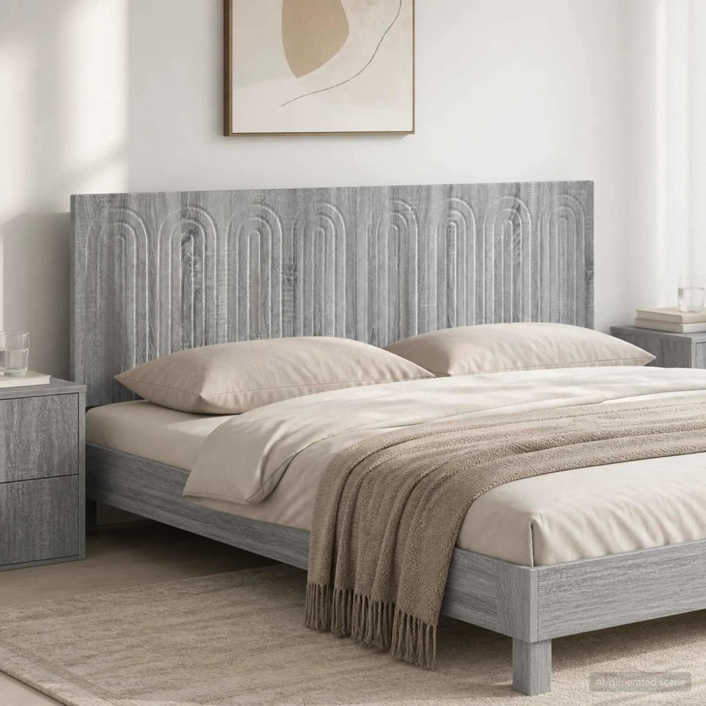 Testiera da Muro ALKMAAR Sonoma grigio Legno ingegnerizzato 896291
