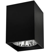 Plafoniera K17 quadrata nera metallo E27 Polux 307811