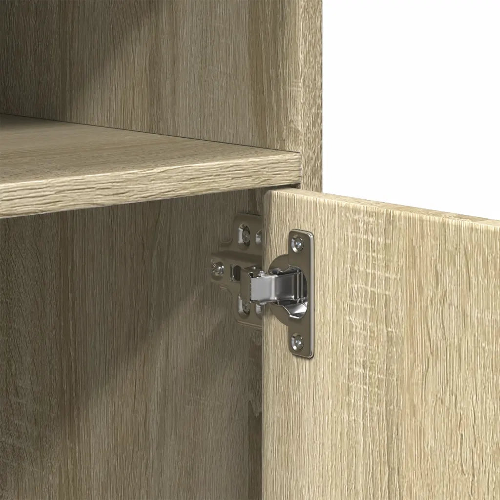 Mobiletto con Ruote Rovere Sonoma 60x48x81 cm in Truciolato 853166