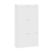 Mobile Portascarpe Asca, Scarpiera 18 Paia, 60x22x113h cm Bianco Lucido