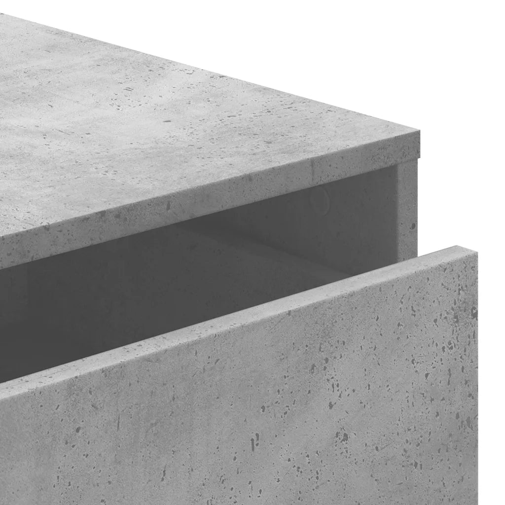 Cassettiera Angolo Grigio Cemento 60x41x76cm Legno Multistrato 852873