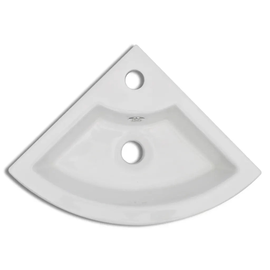 Lavandino con Troppopieno 45x32x12,5 cm Bianco 140697