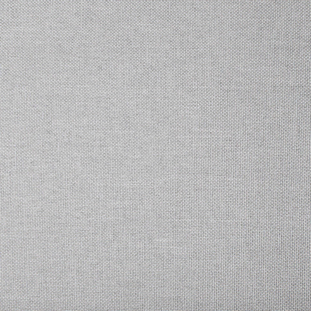 Pouf Poggiapiedi Rivestito Tessuto Grigio Chiaro Quadrato Minimalista Moderno