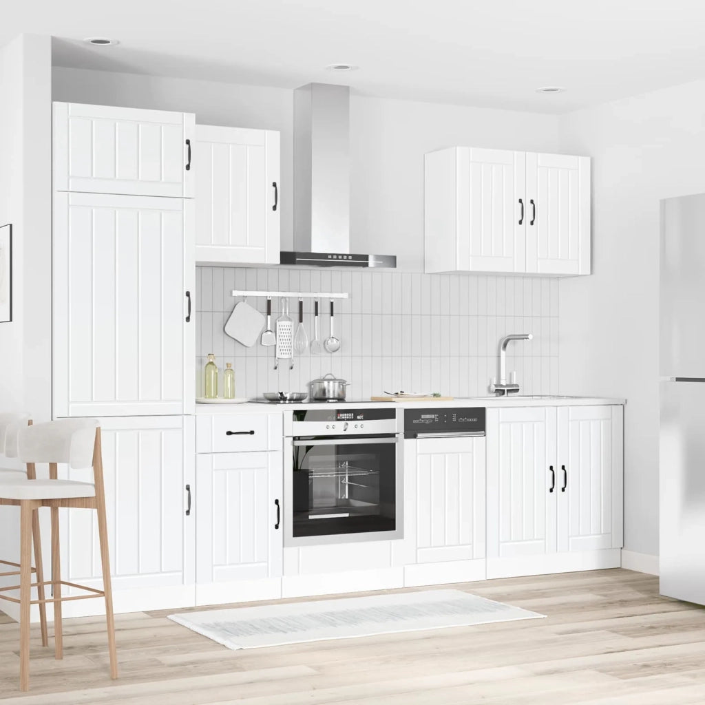 Set Mobili da Cucina 7 pz Lucca Bianco Legno Multistrato 3314771