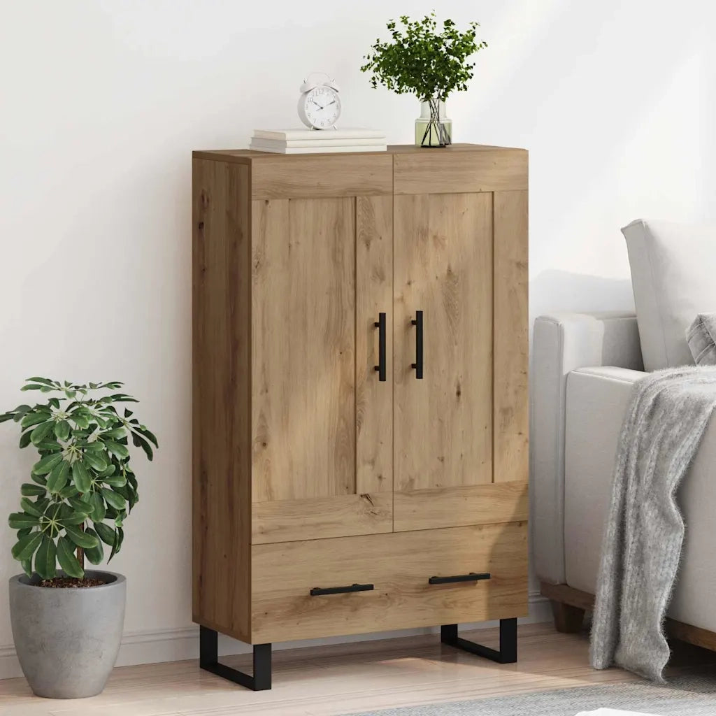 Credenza | Madia | Buffet da pranzo | Armadio da pranzo con cassetto Rovere artigianale 69,5 x 31 x 115 cm