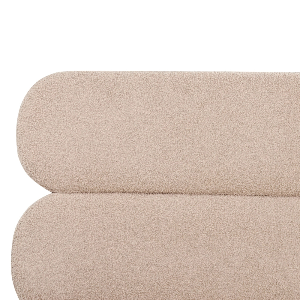 Letto con rete bouclé tortora 180 x 200 cm testata gambe in metallo nero camera da letto classica minimalista