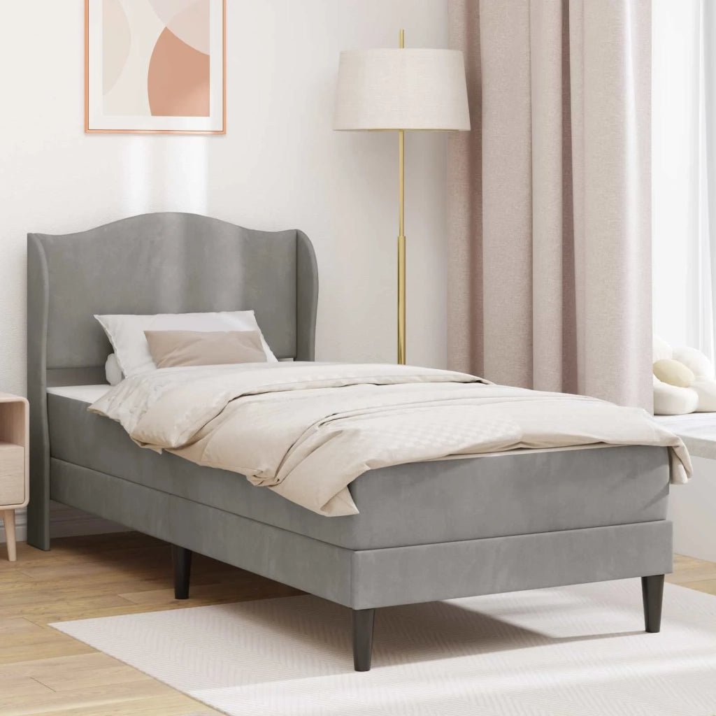 Struttura del letto Grigio Chiaro 100 x 200 cm Velluto