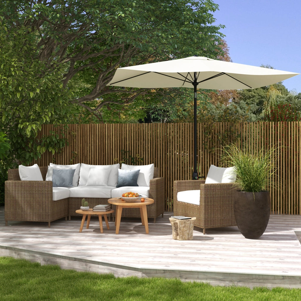 Parasole rettangolare inclinabile ¨C zephmum ¨C beige 200x300 cm