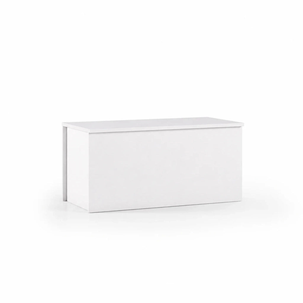 Cassapanca Contenitore Bianca con Coperchio Soft Close | Panca Ingresso Salvaspazio con Ampio Vano Interno | Baule Multiuso Moderno 90x45x45 cm