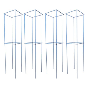 Set 4 Sostegni per Piante 20x20xH86,5 cm in Acciaio Zincato Agrati