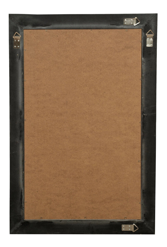 Biscottini Specchio Specchiera Impero da parete e appendere verticale/orizzontale L60xPR4xH90 cm finitura argento e nero anticato