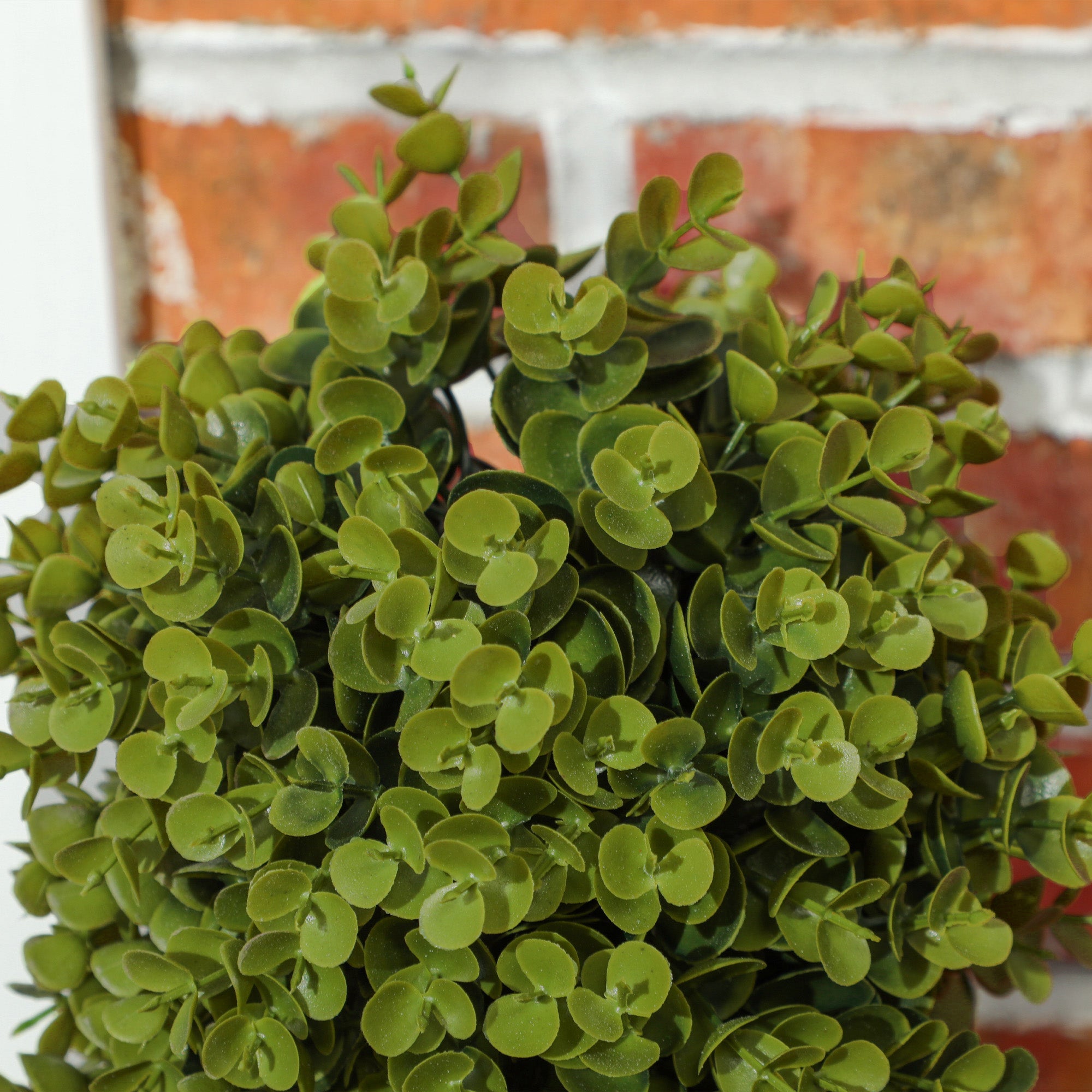 Pianta Artificiale di Eucalipto 90A cm a Spirale con Vaso Incluso per Interno ed Esterno Verde