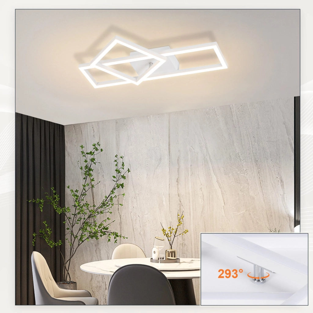 ZMH Lampada da soffitto plafoniera LED bianca 3000K 2 cornici per soggiorno corridoio cucina