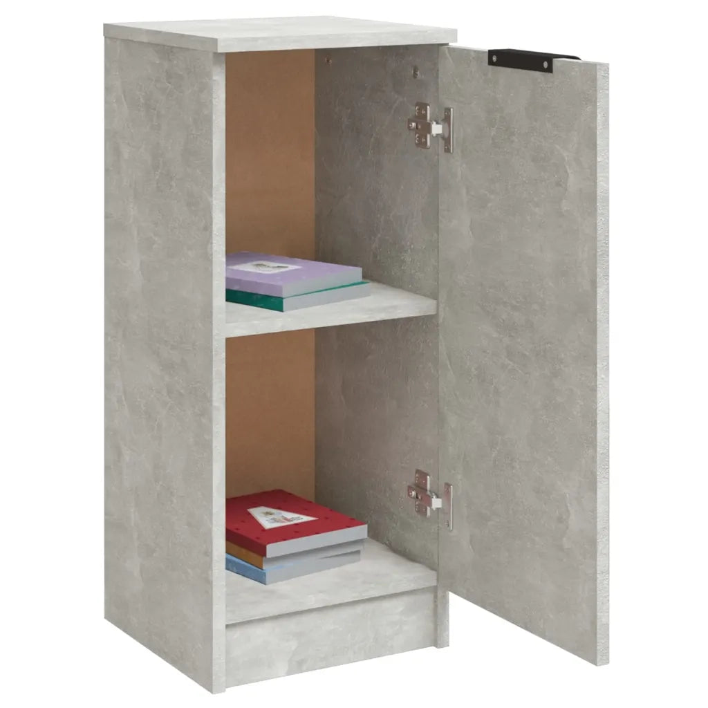 Credenze 2 pz Grigio Cemento 30x30x70 cm in Legno Multistrato 811142