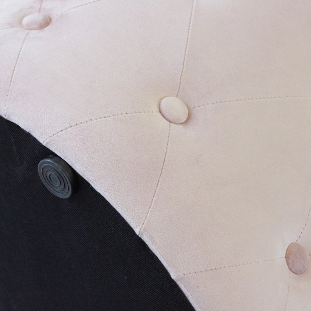 Pouf contenitore rotondo in velluto -  PASCAL