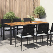 Tavolo da Giardino Nero 190 x 90 x 75 cm polyrattan 362551