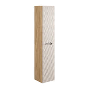 Colonna da bagno YOKA - Beige e rovere chiaro - 2 porte