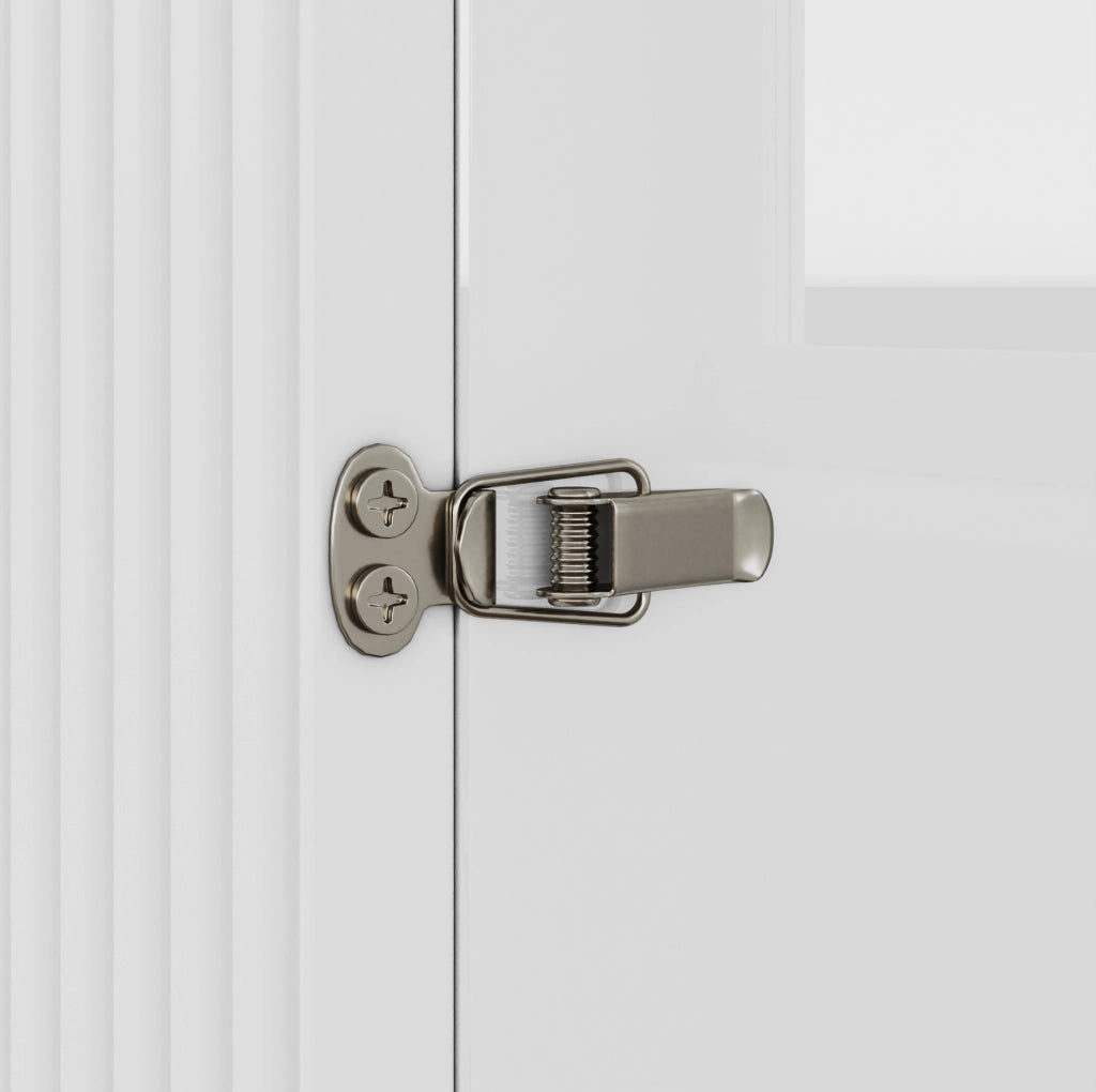 Letto a scomparsa 140x200 cm con LED, USB e presa, bianco