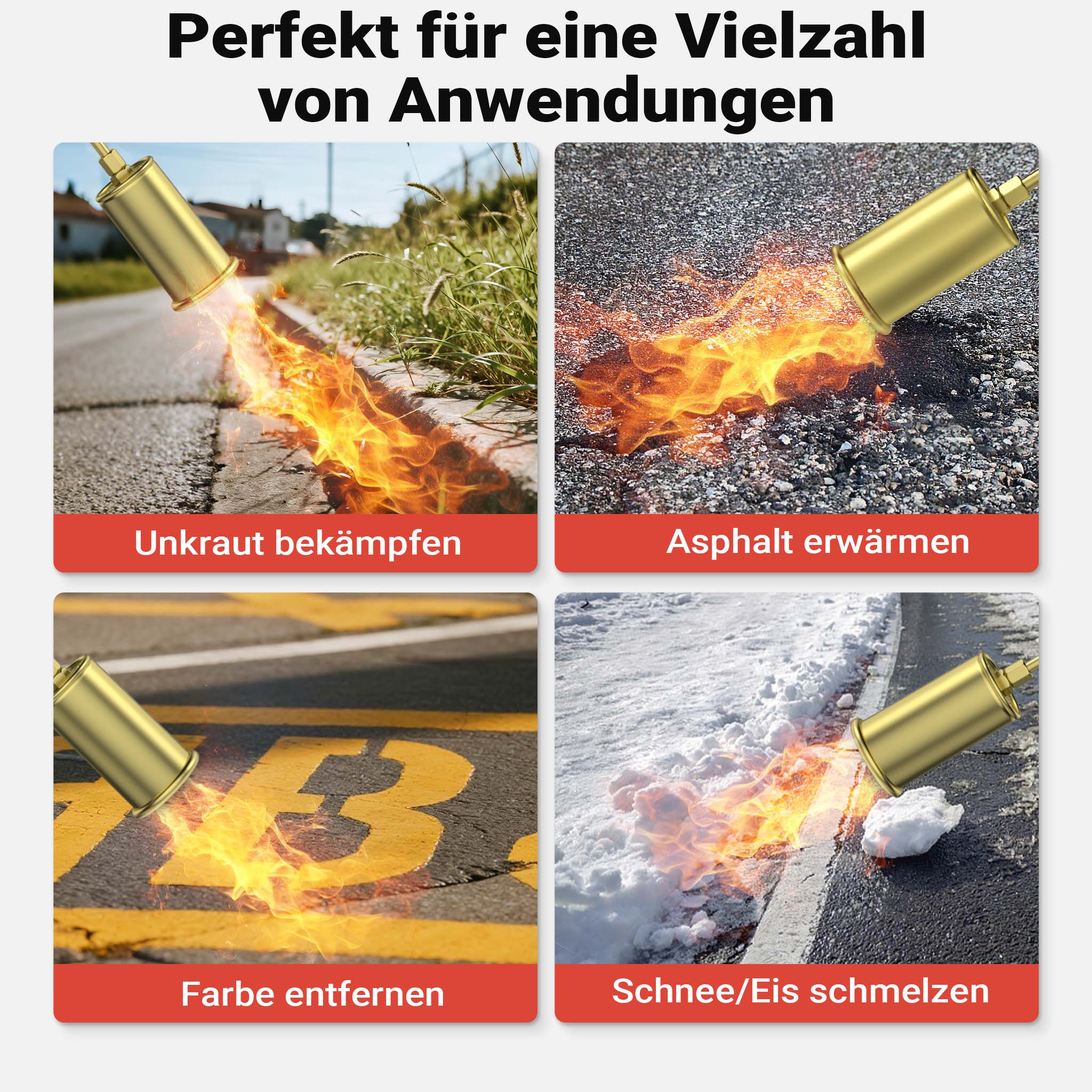 Bruciatore per erbacce a gas Diserbante per erbe infestanti Bruciatore Saldatore