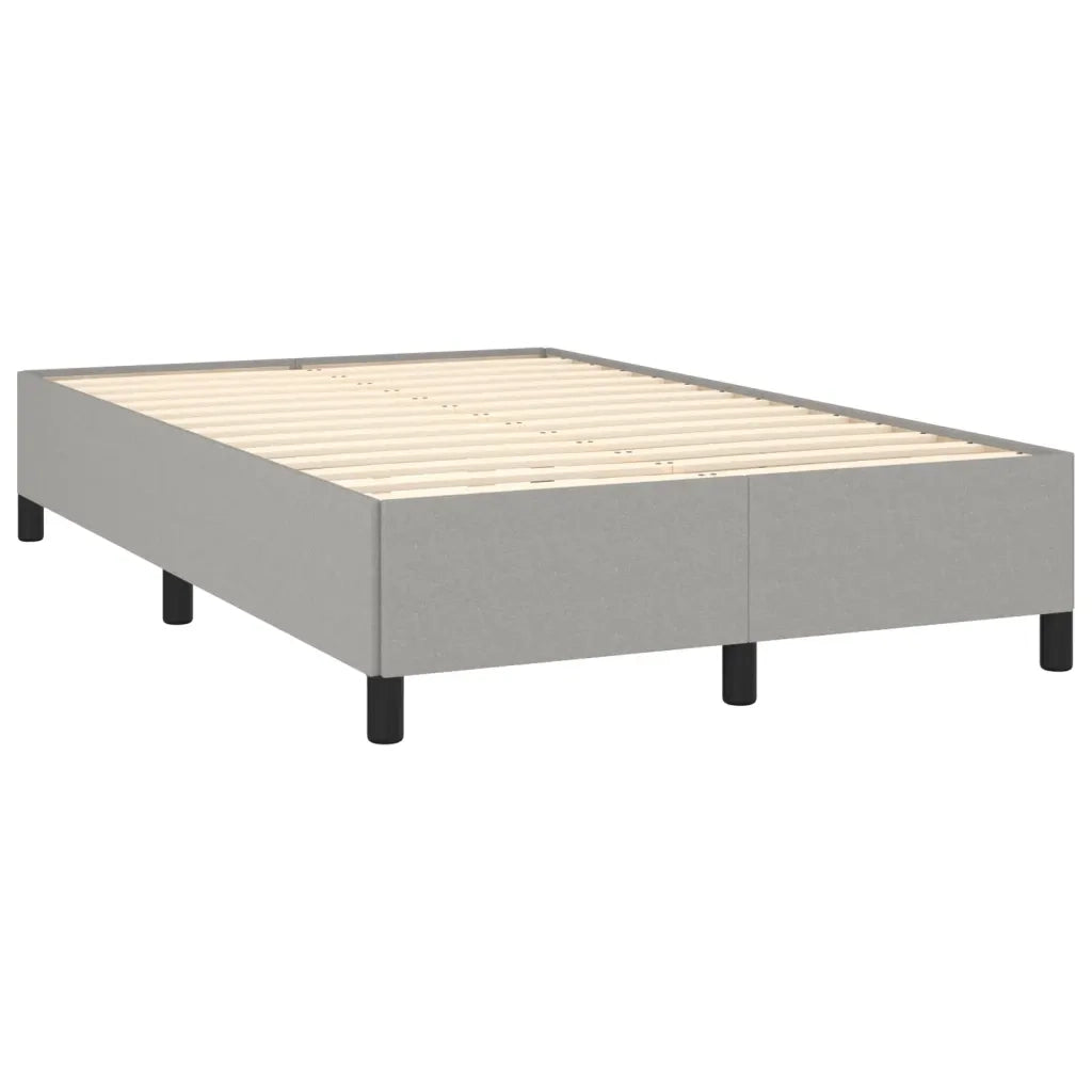 Letto a Molle Materasso e LED Grigio Chiaro 120x190 cm Tessuto