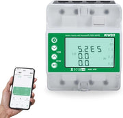 Contatore di energia con Wi-Fi per corrente trifasica 100A 380VAC misurazione del consumo con bilancio di tensione perdita di fase sovraccarico ECC (con manuali in italiano)