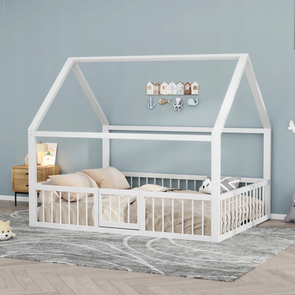 Letto matrimoniale in metallo - Xylo - 140x200 - Bianco