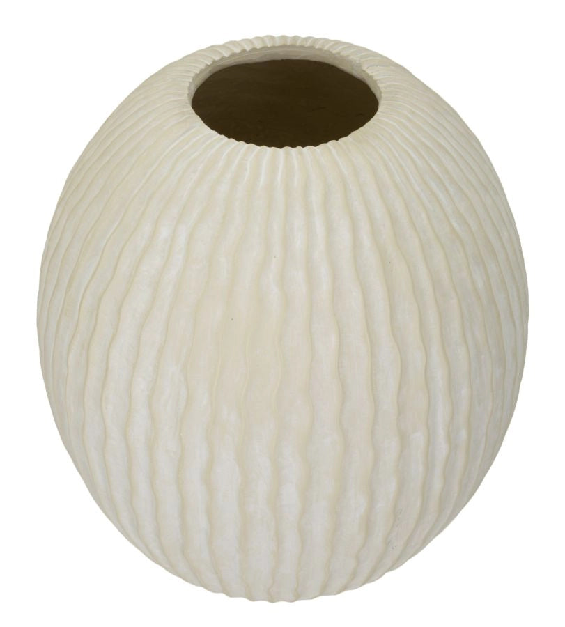 Vaso Icicle Ø36,5x38 cm in Mgo Crema
