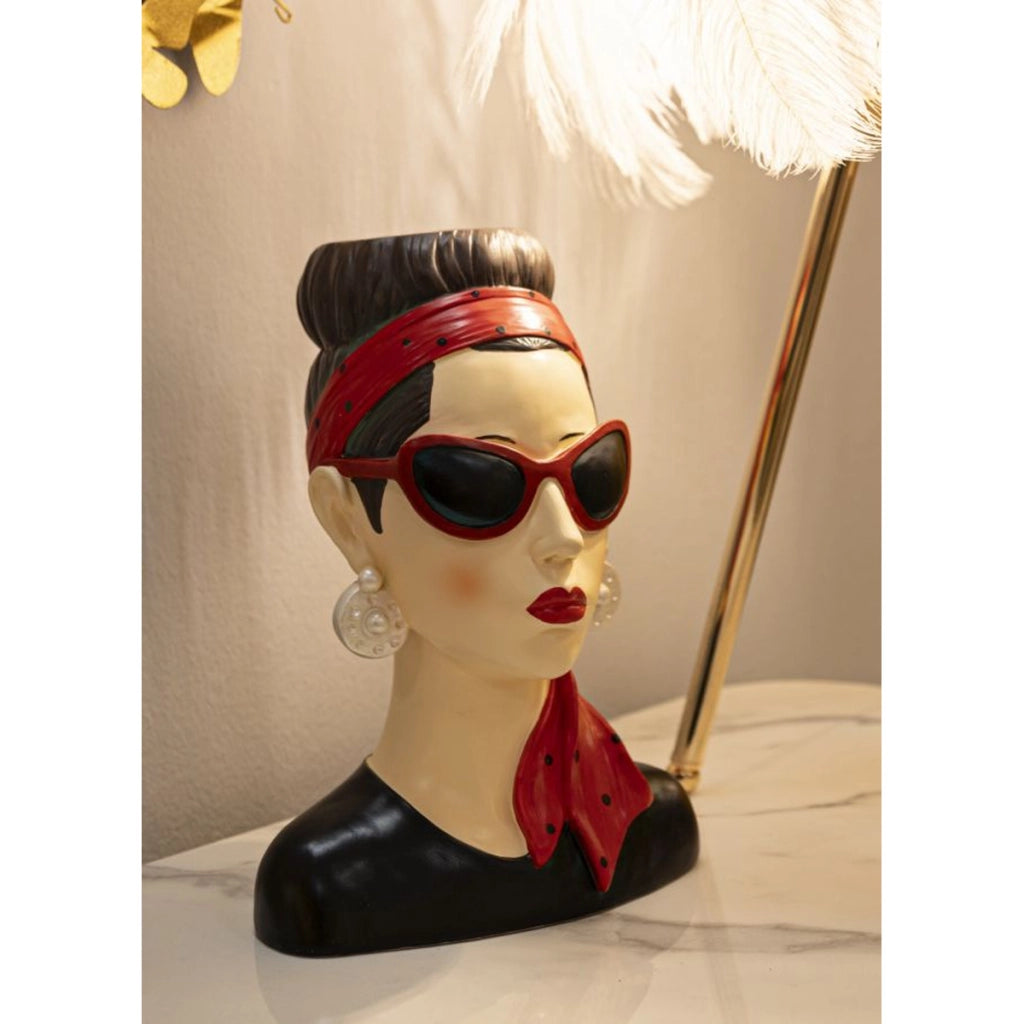 Scultura Donna 4, Multicolore, Poliresina, 21x16x27 cm
