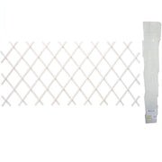Trade Shop - Traliccio Rete In Vimini Bamboo 100x200cm Estensibile Bianco Piante Rampicanti -