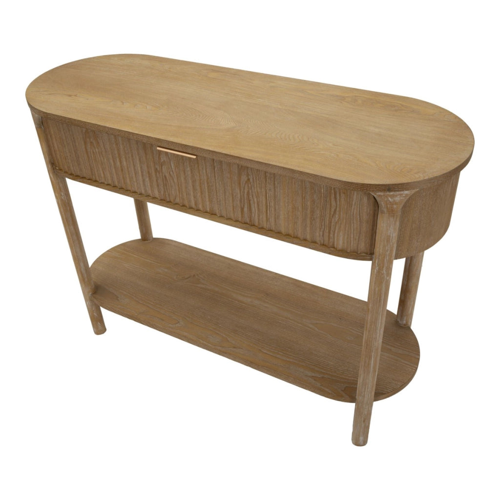 Tavolo Consolle VKH758, Marrone, Legno, 110x40x80 cm