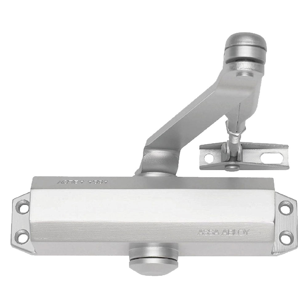 Chiudiporta Aereo Col. Assa Abloy Dc110 Argento con Fermo