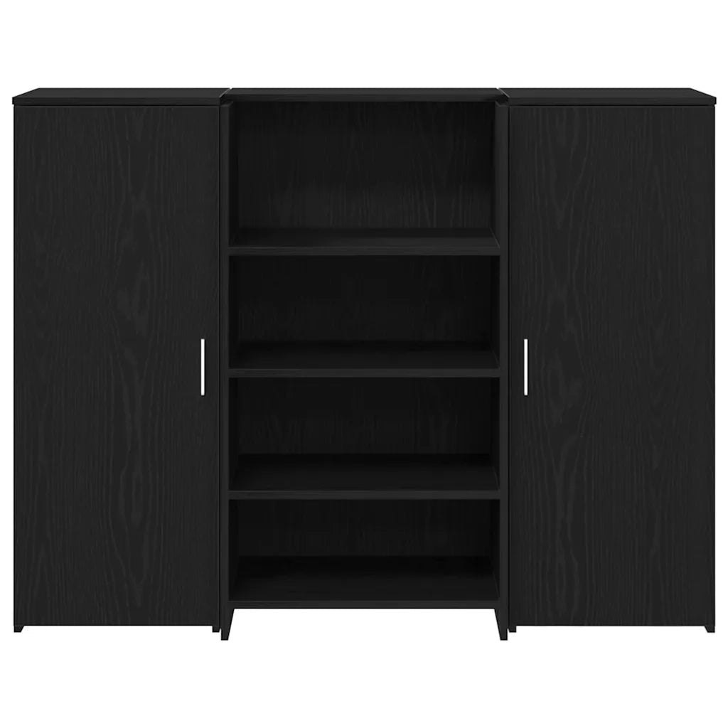 Banco Reception Rovere Nero 135x50x103,5 cm Legno Multistrato 3324188