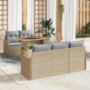 Set Divano da Giardino 6 pcs Beige e Grigio Chiaro polyrattan 3349398