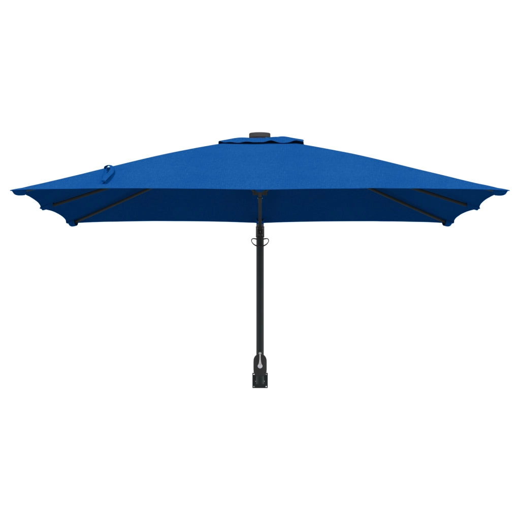 Ombrello da Patio Blu Azzurro Acciaio, Poliestere Grande